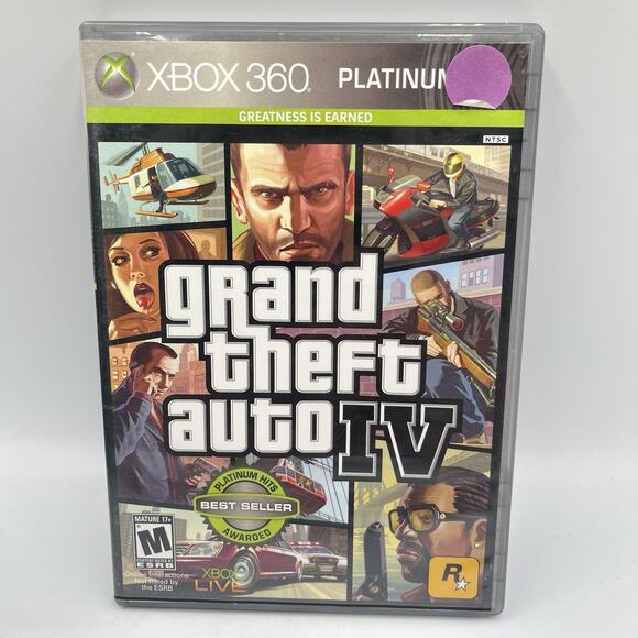 Grand Theft Auto IV (Xbox 360, 2008) Tested CIB w/ Manual And Map - Picture 1 of 11